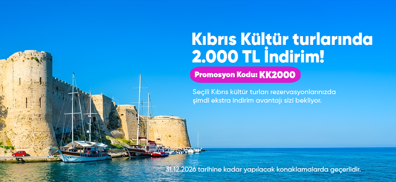 Tatilkaresi Kıbrıs Kültür Turları Kampanyası Girne Limanı ve Kale Manzarası