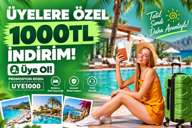 Üyelere Özel 1000 TL İndirim Kampanyası – Tatilkaresi Promosyon Kodu UYE1000