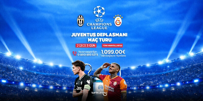 İzmir'den Şampiyonlar Ligi Juventus Deplasmanı Maç Turu - Maç Bileti Dahil SunExpress Havayolları ile 3 Gece