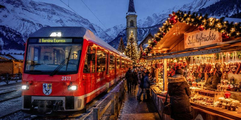 Bernina Express ile Noel Pazarları Pegasus Havayolları ile 4 Gece